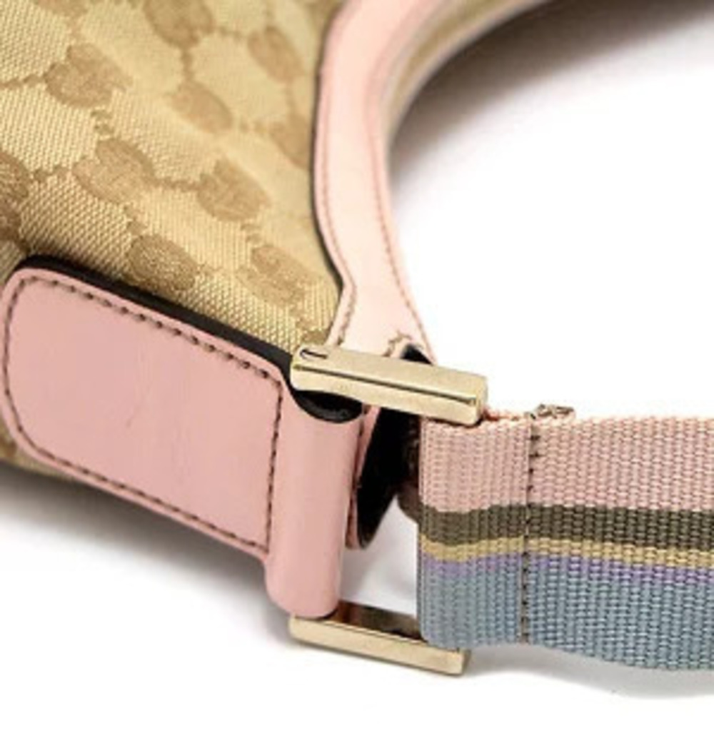 Gucci Shoulder Bag GG Canvas Leather Beige Cream x Pink - Picture 7 of 7
